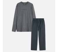 Calvin Klein – Set pigiama LS Tee Pant Lv00Nm2955 – Multicolore (Charcoal Heather) – M Adulto