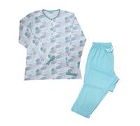 Pigiama lungo primaverile Donna Mod. Serafino 100% Cotone MARISTELLA 5334A