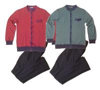 Pigiama Lungo Uomo abbottonato girocollo primaverile 100% Cotone MANAM 11020