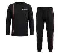 Kappa Pigiama Uomo Cotone Lungo - Pigiama Uomo Cotone Leggero Estivo Manica Lunga (26108 XXL Caviar)