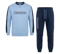 Kappa Pigiama Uomo Cotone Lungo - Pigiama Uomo Cotone Leggero Estivo (IT, Testo, XXL, Regular, Regular, 26103 Avio)