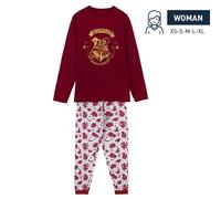 Pigiama Manica Lunga Single Jersey Harry Potter ROSSO SCURO - XL | FEMMINA