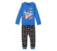 Pigiama Manica Lunga Single Jersey Sonic Blu Tg. 6 Anni -