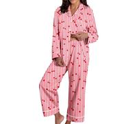 Pigiama Morbido e Comodo, Completo da Notte in Due Pezzi con Maglia a Maniche Lunghe e Pantaloni per Una Comoda Biancheria da Notte e per Rilassarsi a casa. (XXL)