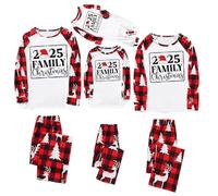Pigiama Natale Famiglia Set Pigiami Abbinato Coppia Natale Girocollo Pigiama Camicia E Pantaloni Lunghi Indumenti da Notte Natalizi per Tutta La Famiglia per La papà Mamma Bambini Neonato