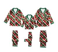 Pigiama natalizio abbinato per la famiglia in raso setoso Set di pigiama natalizio per immagini Indumenti da notte con bottoni camicia e pantaloni Set natalizio Loungewear Holiday Nightwear, Mimetico