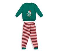 Pigiama natalizio bambina lungo bimba Elfo Natale caldo cotone Oronero 5778