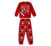 Pigiama natalizio bambino lungo caldo cotone Disney Mickey Mouse Natale 4782