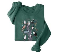 Pigiama natalizio con scritta "Dad Family", con stampa, stile casual, Verde, S