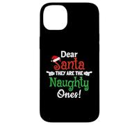 Pigiama natalizio con scritta "Dear Santa They're The Naughty Ones" Custodia per iPhone 14 Plus