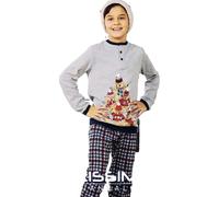 Pigiama natalizio da bambino in cotone interlock con orsetti