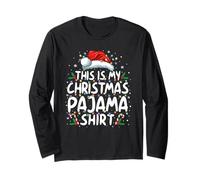 Pigiama Natalizio Divertente con Scritta This Is My Christmas, per Uomini, Donne, Bambini Maglia a Manica