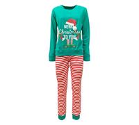 Pigiama natalizio donna lungo ragazza Elfo Natale caldo cotone Oronero 5780