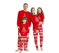 Pigiama Natalizio Famiglia Caldo Cotone Pigiami Abbinato Coppia Natalizio Comodo Pigiama Camicia E Pantaloni Lunghi Coordinati Natalizi per Tutta La Famiglia per Bambino papà Mamma Neonato