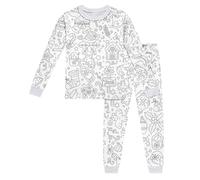 Pigiama natalizio per bambini fai da te dipinto a mano girocollo manica lunga pantaloni pigiama set per bambini gioco creativo abbigliamento per la casa abbigliamento da notte morbido pigiama festivo