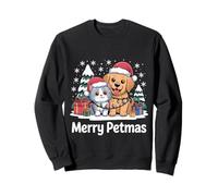 Pigiama Natalizio per Cani e Gatti, con Scritta Merry Petmas Felpa