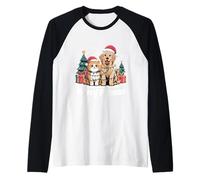 Pigiama Natalizio per Cani e Gatti, con Scritta Merry Petmas Maglia con Maniche Raglan