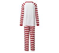 Pigiama natalizio per la famiglia, per mamme, bambini, con camicia a maniche lunghe, pantaloni in design a quadri per ore festive nella stagione, bianco, S