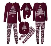 Pigiama Natalizio per la Famiglia Pigiama Lungo da Notte Pigiama per Il Tempo Libero Pigiama Invernale da Notte Camicia da Notte Famiglia Pigiama Outfit Natale Pigiama Famiglia Set Pigiama Bimbo