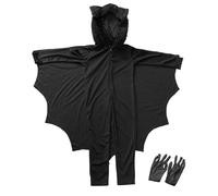 Pigiama Neonato 3-6 Mesi - Costume di Halloween per Bambine Tuta con Cappuccio E Mantello da Pipistrello Costume da Cosplay per Bambini Travestimento per Feste E Giochi (Black 8-9 Years)
