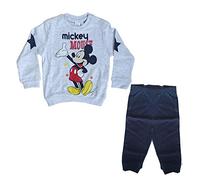 Pigiama Neonato Lungo in Caldo Cotone Mickey Topolino Disney Art. 8771 (30 Mesi, Grigio)