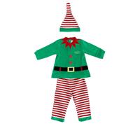 Pigiama neonato natalizio Elfo di Babbo Natale bimbo bimba con cappellino 3778