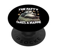 Pigiama panda pigro Panda perfetto per la camicia da notte PopSockets PopGrip Adesivo