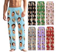 Pigiama pantaloni personalizzati con foto, pigiama per cani e gatti, per uomini e donne, regali personalizzati per amanti degli animali domestici, Design 3, S/5XL