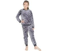 Pigiama Per Bambini Con Leopardo PJs Morbido In Pile Set Flanella A 2 Pezzi