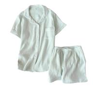 Pigiama per Donna Set,Completo da Casa A Maniche Corte da Donna, Comodo Pigiama, Accappatoio E Pantaloncini, Completo da Casa per Le Vacanze, per Primavera, Estate E Autunno.