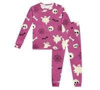 Pigiama per Halloween Bambini Morbidi Pigiami Kawaii Carino Stampa A Cartoni Set Camicia da Notte Abbottonata Casa in Due Pezzi Sleepwear Pjs 2 Ragazze Giocare E Indossare Sleepwears