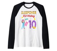 Pigiama pigiama festa di compleanno bambina età 10 anni Maglia con Maniche Raglan