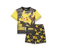 Pigiama Pokemon per ragazzi, pigiama corto Pikachu, dai 6 ai 13 anni, prodotto ufficiale Pokemon per bambini, Giallo, 12-13 Years