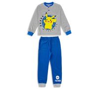 Pigiama Pokemon Pikachu bimbo lungo maniche lunghe in caldo cotone bambino 4842