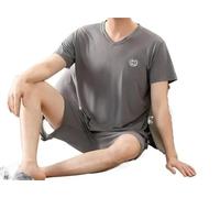 Pigiama Premium for uomo grande e alto, set da salotto morbido ed elasticizzato, essenziale for la casa, traspirante, con vita elasticizzata, abbigliamento da notte rilassante for casa e ufficio, como