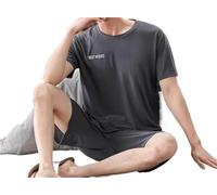 Pigiama Premium for uomo grande e alto, set da salotto morbido ed elasticizzato, essenziale for la casa, traspirante, con vita elasticizzata, abbigliamento da notte rilassante for casa e ufficio, como