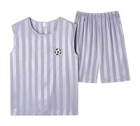Pigiama Premium for uomo grande e alto, set da salotto morbido ed elasticizzato, essenziale for la casa, traspirante, con vita elasticizzata, abbigliamento da notte rilassante for casa e ufficio, como