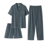 Pigiama Premium for uomo grande e alto, set da salotto morbido ed elasticizzato, essenziale for la casa, traspirante, con vita elasticizzata, abbigliamento da notte rilassante for casa e ufficio, como
