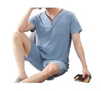 Pigiama Premium for uomo grande e alto, set da salotto morbido ed elasticizzato, essenziale for la casa, traspirante, con vita elasticizzata, abbigliamento da notte rilassante for casa e ufficio, como