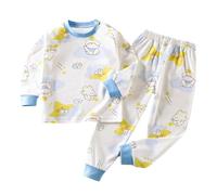 Pigiama Ragazzo 14 Anni Lungo - Completo Autunnale per con Maniche Lunghe E Pantaloni Lunghi Abbigliamento da Casa Biancheria Intima con Colletto Aperto per L'Autunno E (Light Blue 9-12 Months)