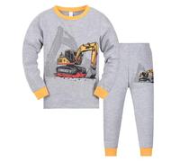 Pigiama Ragazzo a Maniche Lunghe Set Casa con Girocollo Maglia e Pantaloni Pigiami Caldo Cotone Bambino Comoda Manica Lunga Lounge Sleepwear Casual da