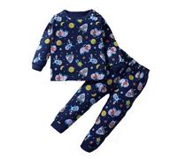 Pigiama Ragazzo in Cotone Lungo a Maniche Lunghe Biancheria Intima Termica Autunnale Invernale Pigiami Set Pyjama Sets Vestiti Bambino Due Pezzi Morbido Ideale per Primavera e Autunno