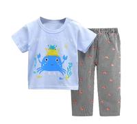 Pigiama Ragazzo in Cotone Lungo Bambina e Bambino Set Casa con Girocollo Abbigliamento Bambine Bambini Pyjama Sets Vestiti Invernale Due Pezzi Comoda Manica Lunga Tuta da per Casual