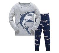 Pigiama Ragazzo in Cotone Lungo Bambino Morbido Due Pezzi Abbigliamento da Casa Set Strati Termici per Bambini, Top e Pantaloni Comfort Vestito Vestiti Homewear Delicato sulla Pelle Elegante