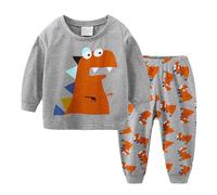 Pigiama Ragazzo in Cotone Lungo Pigiameria Bambino Due Pezzi Abbigliamento da Casa Set Bambine e Bambini Pigiami Caldo Homewear Delicato sulla Pelle Elegante