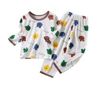 Pigiama Ragazzo in Cotone Lungo Ragazzi Ragazze Manica Lunga Set Casa con Girocollo Maglia a Maniche Lunghe e Pantaloni Bambino Caldo Morbido Delicato sulla Pelle Elegante