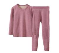 Pigiama Ragazzo Lungo Bambina e Bambino Abbigliamento da Notte Strati Termici per Bambini, Top Pantaloni Pigiami Caldo Cotone Casa Homewear Dormire Stare in