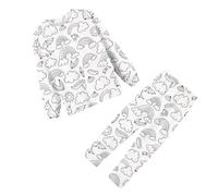 Pigiama Ragazzo Lungo - da Colorare per Dipinto A Mano Fai da Te per E Bambine con Cui Giocare E da Indossare (White 6-7 Years)