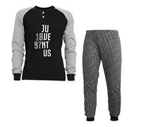 Pigiama Ragazzo Lungo in Caldo Cotone Prodotto Ufficiale Art. JU15095 (10 Anni, Nero)