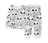 Pigiama Ragazzo Pigiameria Bambino Due Pezzi Manica Lunga Cotone Inverno Natale Maglia a Maniche Lunghe e Pantaloni Comfort Vestito Bambini Vestiti Morbida Accogliente Ideale per Primavera Autunno